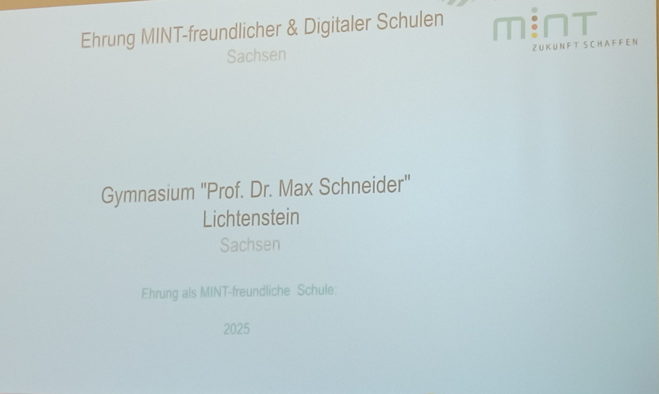 Unser GymLi ist nicht nur klimafreundlich, sondern ab jetzt auch MINT-freundlich